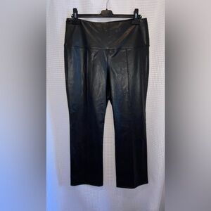 Women’s JOIE faux Leather straight leg pull on‎ black pants size XL